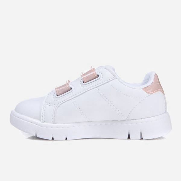 Fila Court Flex Vc Kd Girl's Lifestyle Shoes - White/Pink,NZ 702-52107